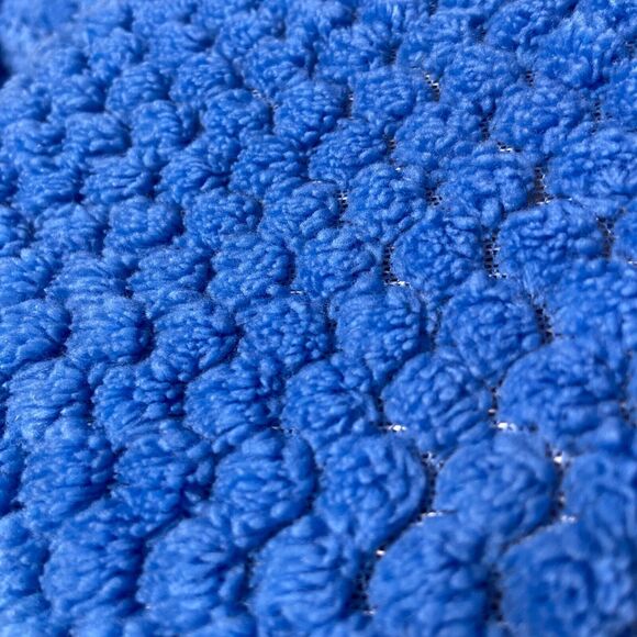 Zak & Zoey Boy Baby Blanket Little King Lion Blue Textured Popcorn Fleece 30x40" - Picture 4 of 8